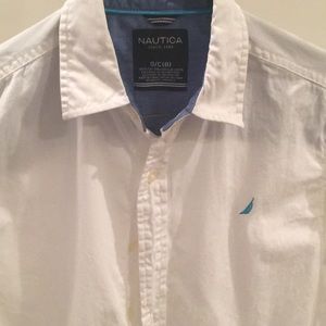 Nautica size 8 boys white dress shirt